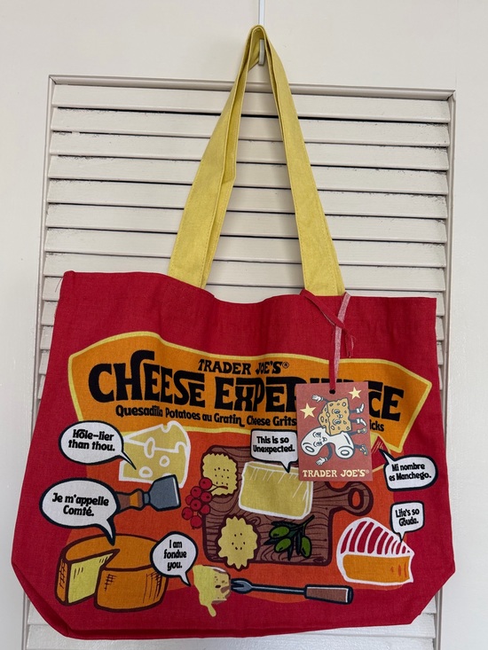 Trader Joe'S Handbags - NWT Trader Joe’s Cheese Experience Reusable Tote Bag Large Cotton Grocery Bag